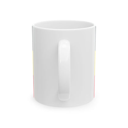 Flag of Belgium horizontal (Belgium) White Coffee Mug-Go Mug Yourself