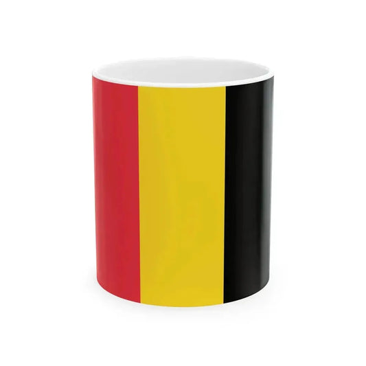 Flag of Belgium reversed (Belgium) White Coffee Mug 11oz - Go Mug Yourself