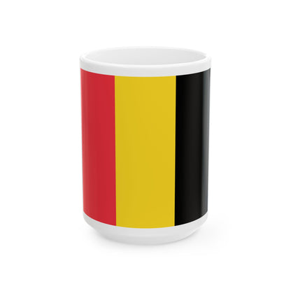 Flag of Belgium reversed (Belgium) White Coffee Mug-15oz-Go Mug Yourself