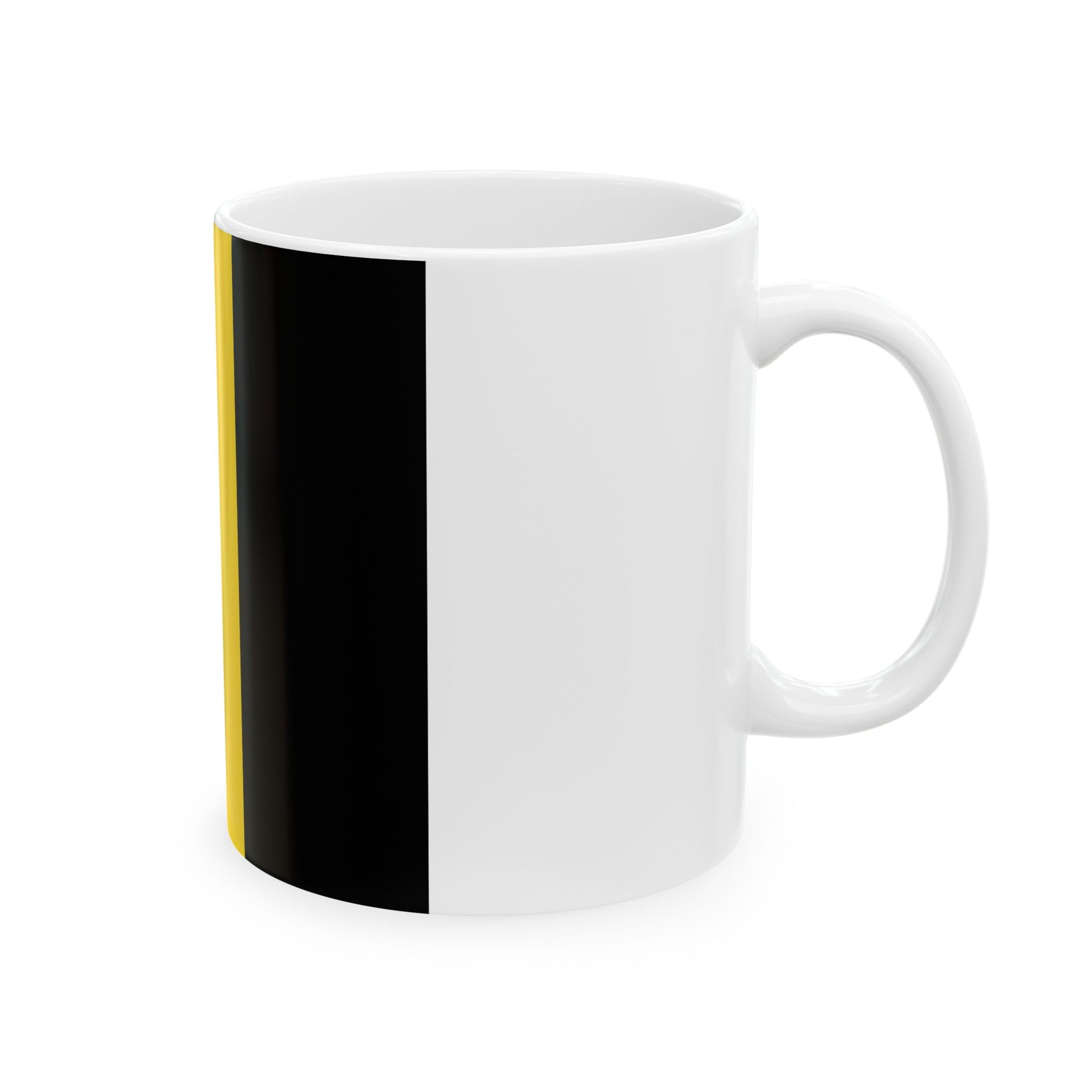 Flag of Belgium reversed (Belgium) White Coffee Mug-Go Mug Yourself