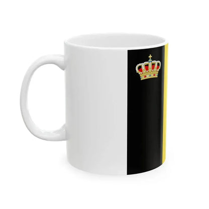 Flag of Belgium with crown (Belgium) White Coffee Mug - Go Mug Yourself