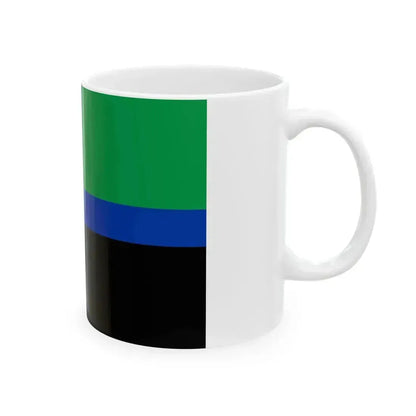 Flag of Belgorod Oblast Dark color (Russia) White Coffee Mug - Go Mug Yourself