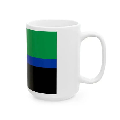 Flag of Belgorod Oblast Dark color (Russia) White Coffee Mug - Go Mug Yourself