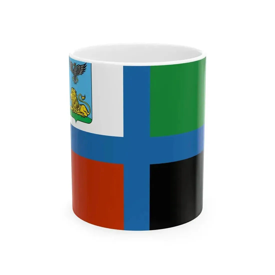 Flag of Belgorod Oblast Light color (Russia) White Coffee Mug 11oz - Go Mug Yourself