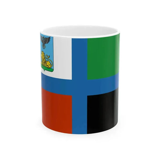 Flag of Belgorod Oblast Light color (Russia) White Coffee Mug 11oz - Go Mug Yourself