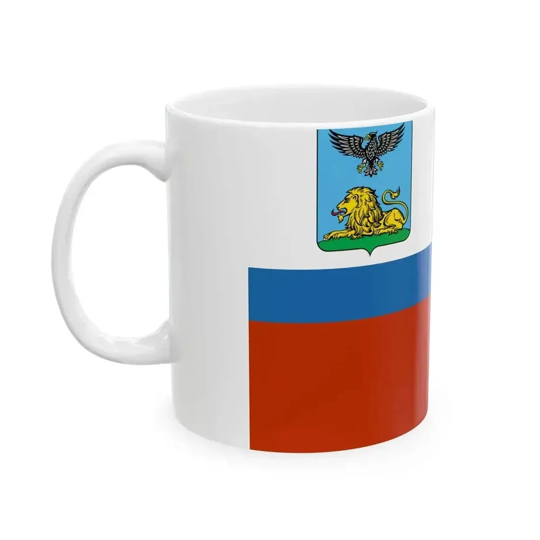 Flag of Belgorod Oblast Light color (Russia) White Coffee Mug - Go Mug Yourself