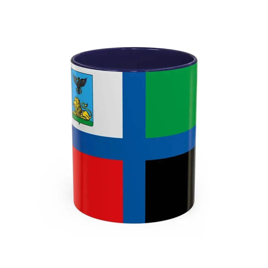 Flag of Belgorod Oblast Russia - Accent Coffee Mug 11oz Navy - Go Mug Yourself