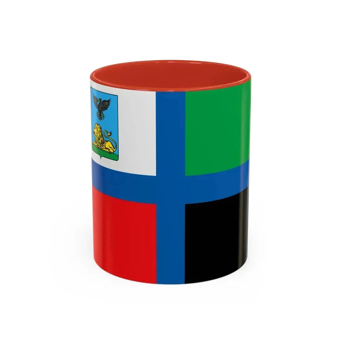 Flag of Belgorod Oblast Russia - Accent Coffee Mug 11oz Red - Go Mug Yourself