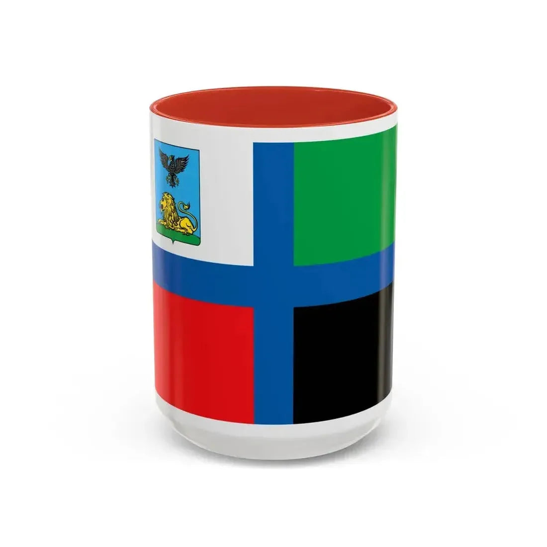 Flag of Belgorod Oblast Russia - Accent Coffee Mug 15oz Red - Go Mug Yourself
