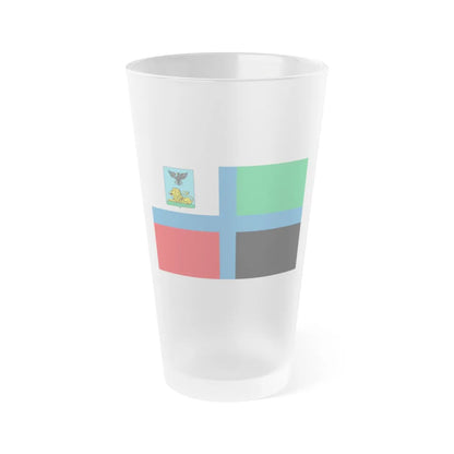 Flag of Belgorod Oblast Russia - Frosted Pint Glass 16oz-16oz-Frosted-Go Mug Yourself