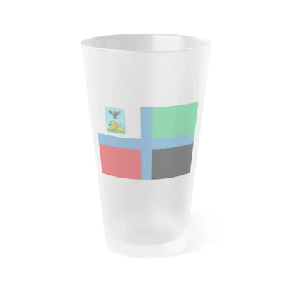 Flag of Belgorod Oblast Russia - Frosted Pint Glass 16oz 16oz Frosted - Go Mug Yourself