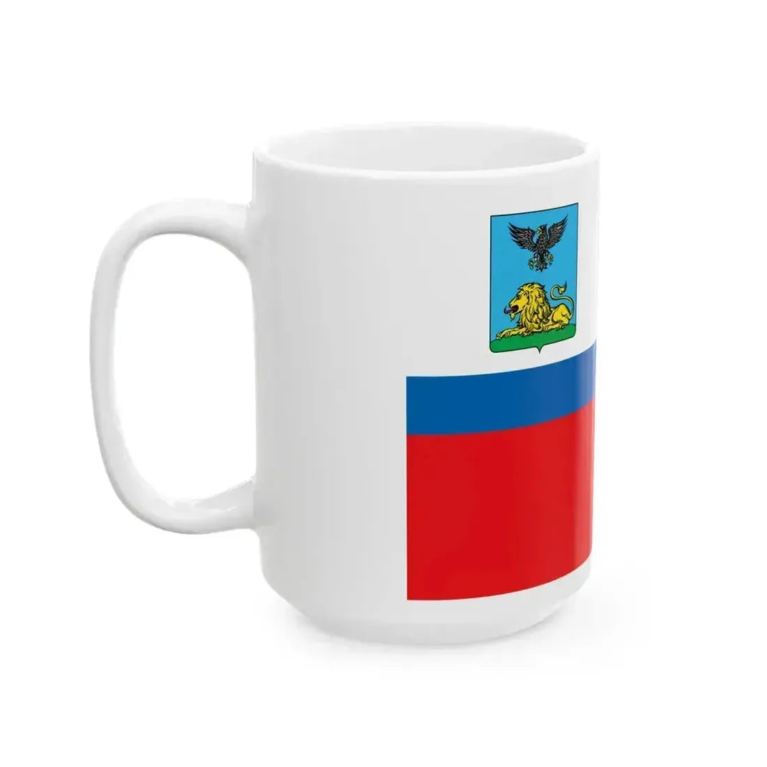 Flag of Belgorod Oblast Russia - White Coffee Mug - Go Mug Yourself