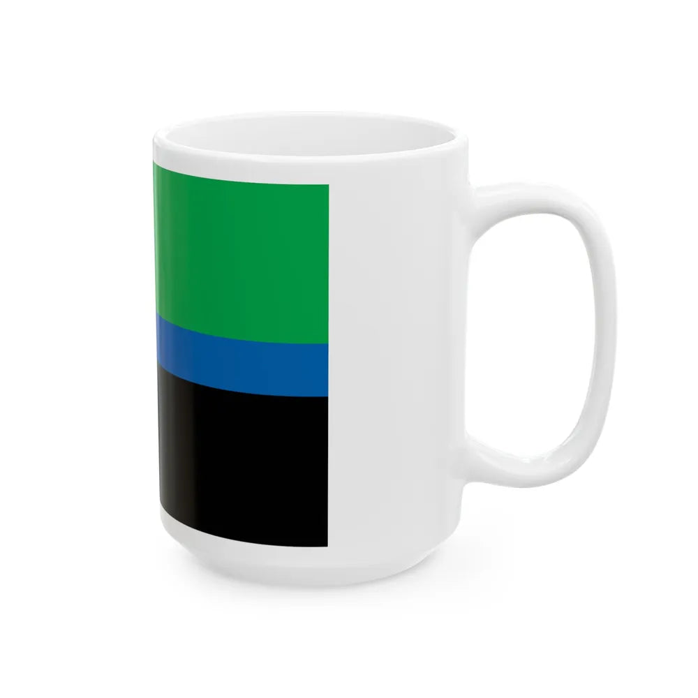 Flag of Belgorod Oblast Russia - White Coffee Mug-Go Mug Yourself