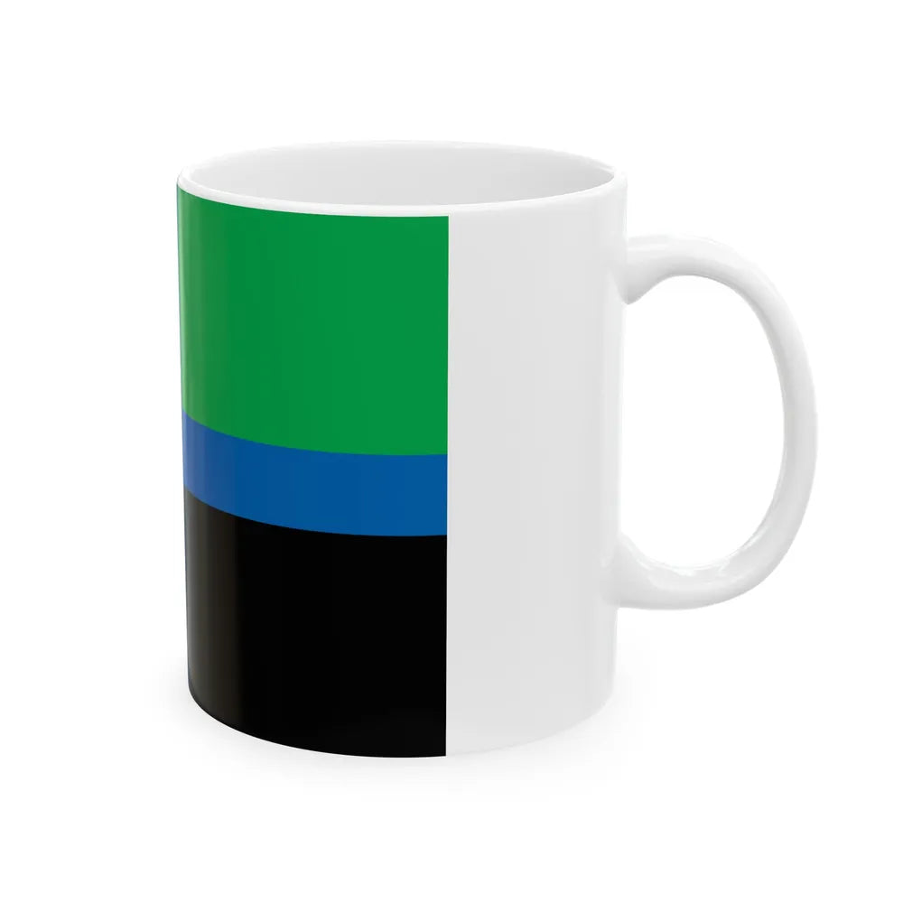 Flag of Belgorod Oblast Russia - White Coffee Mug-Go Mug Yourself