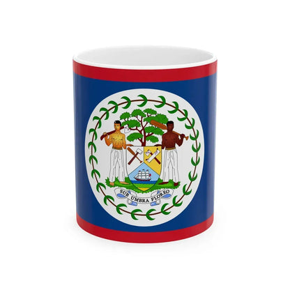 Flag of Belize 1981-2019 (Belize) White Coffee Mug 11oz - Go Mug Yourself