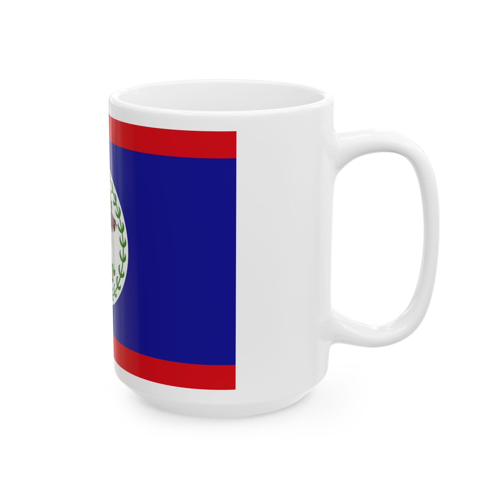 Flag of Belize 3-2 (Belize) White Coffee Mug-Go Mug Yourself