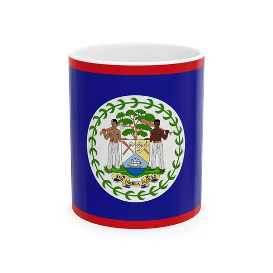 Flag of Belize (Belize) White Coffee Mug 11oz - Go Mug Yourself