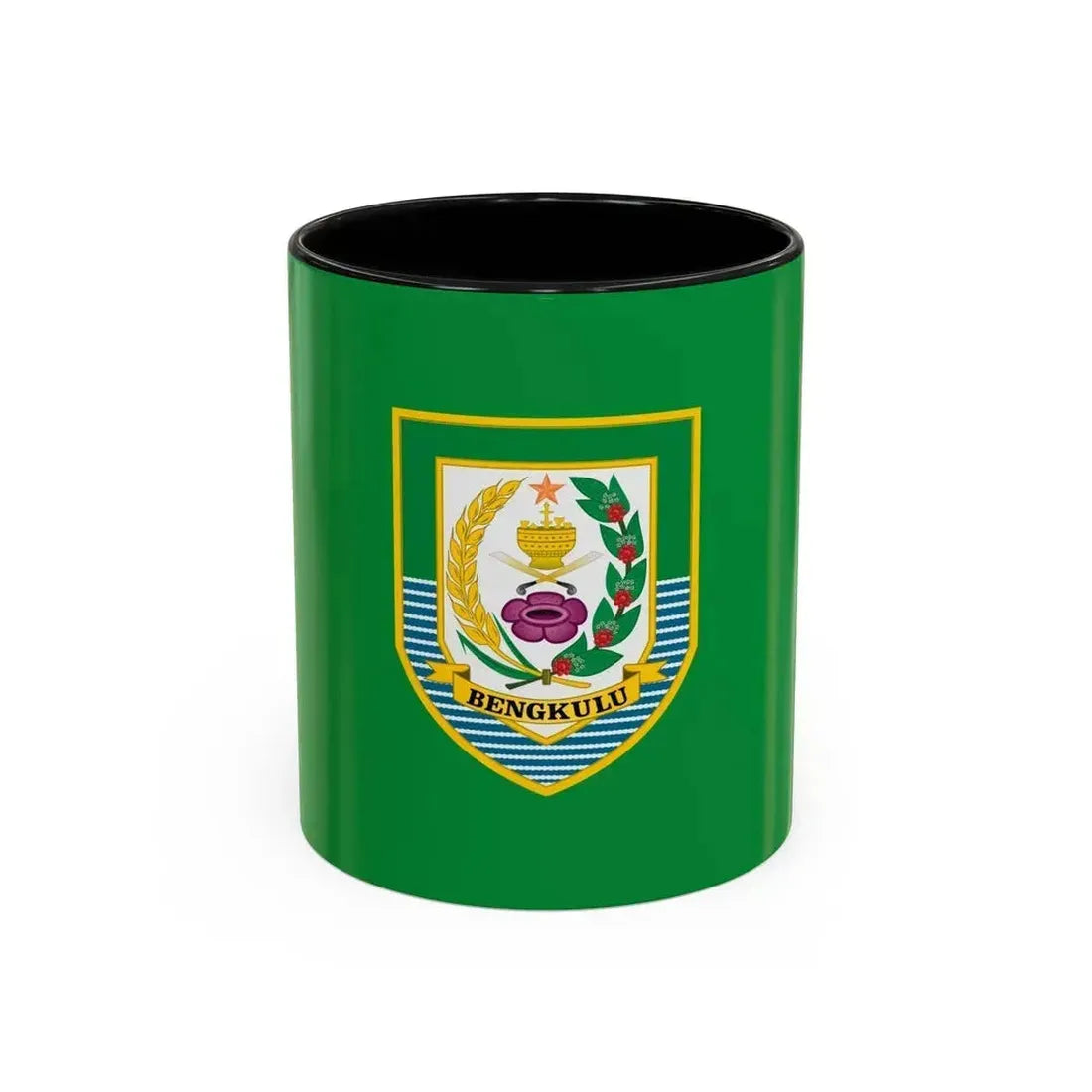 Flag of Bengkulu Indonesia - Accent Coffee Mug 11oz Black - Go Mug Yourself