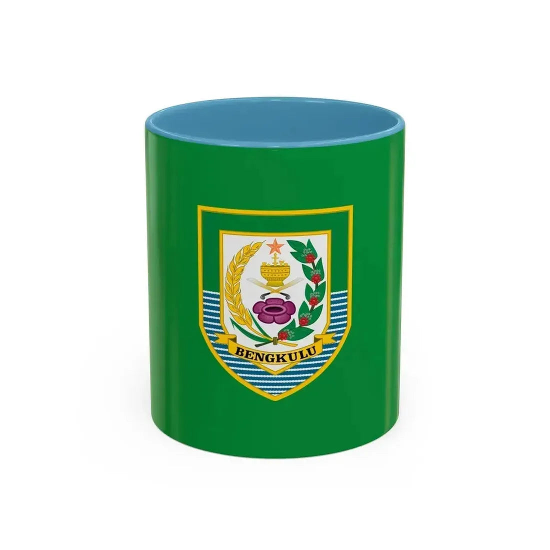 Flag of Bengkulu Indonesia - Accent Coffee Mug 11oz Light Blue - Go Mug Yourself