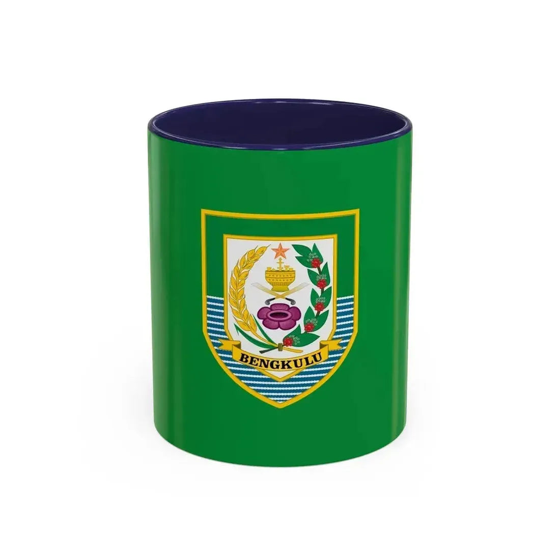 Flag of Bengkulu Indonesia - Accent Coffee Mug 11oz Navy - Go Mug Yourself