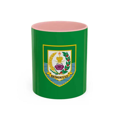 Flag of Bengkulu Indonesia - Accent Coffee Mug 11oz Pink - Go Mug Yourself