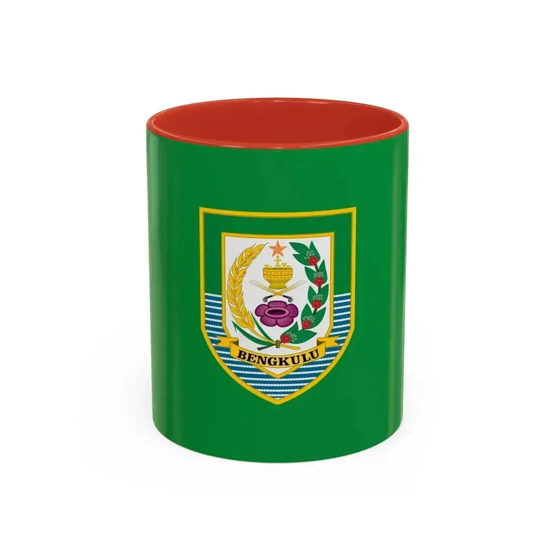 Flag of Bengkulu Indonesia - Accent Coffee Mug 11oz Red - Go Mug Yourself