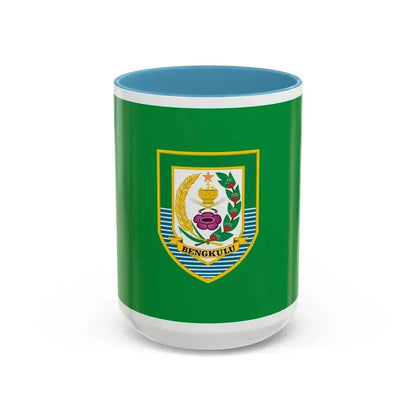 Flag of Bengkulu Indonesia - Accent Coffee Mug 15oz Light Blue - Go Mug Yourself