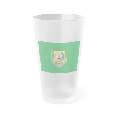 Flag of Bengkulu Indonesia - Frosted Pint Glass 16oz 16oz Frosted - Go Mug Yourself
