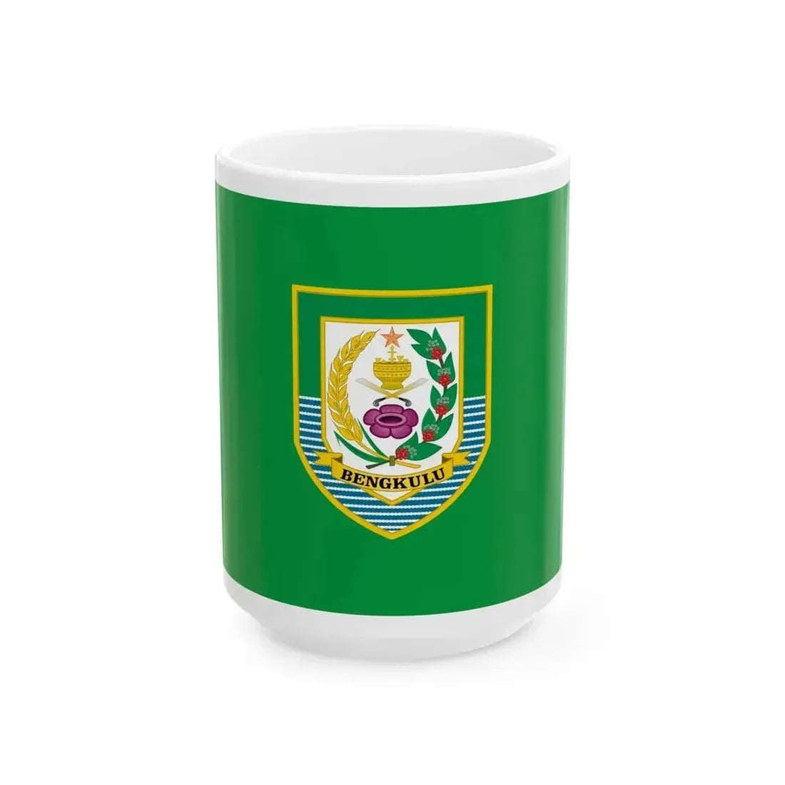 Flag of Bengkulu Indonesia - White Coffee Mug 15oz - Go Mug Yourself