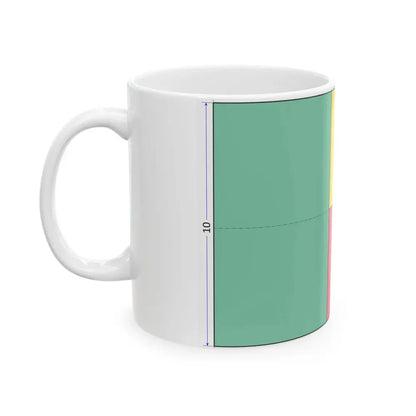 Flag of Benin construction sheet (Benin) White Coffee Mug - Go Mug Yourself