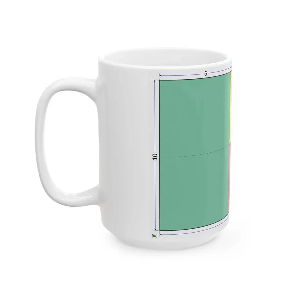 Flag of Benin construction sheet (Benin) White Coffee Mug - Go Mug Yourself
