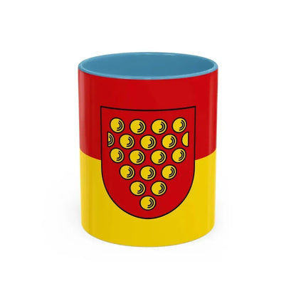 Flag of Bentheim Germany - Accent Coffee Mug 11oz Light Blue - Go Mug Yourself