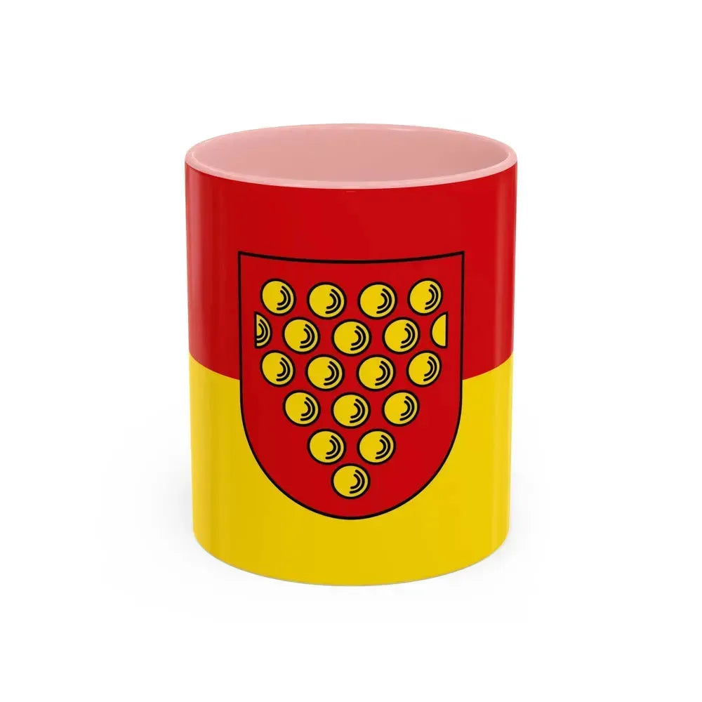 Flag of Bentheim Germany - Accent Coffee Mug 11oz Pink - Go Mug Yourself