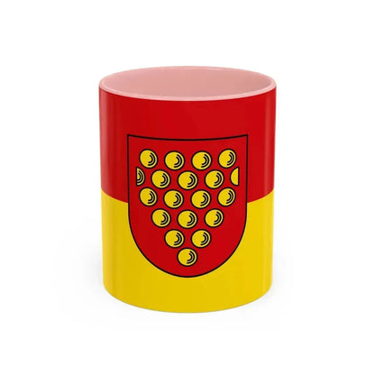 Flag of Bentheim Germany - Accent Coffee Mug 11oz Pink - Go Mug Yourself