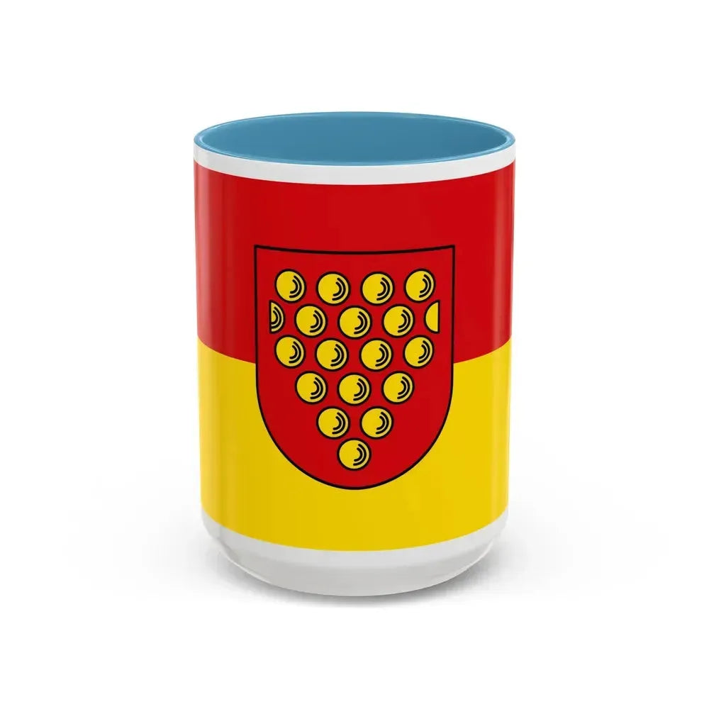 Flag of Bentheim Germany - Accent Coffee Mug 15oz Light Blue - Go Mug Yourself