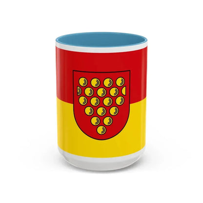 Flag of Bentheim Germany - Accent Coffee Mug 15oz Light Blue - Go Mug Yourself