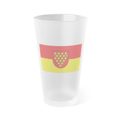 Flag of Bentheim Germany - Frosted Pint Glass 16oz-16oz-Frosted-Go Mug Yourself