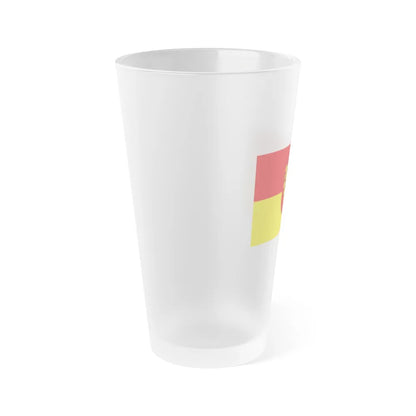 Flag of Bentheim Germany - Frosted Pint Glass 16oz-Go Mug Yourself