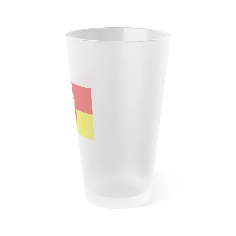 Flag of Bentheim Germany - Frosted Pint Glass 16oz-Go Mug Yourself