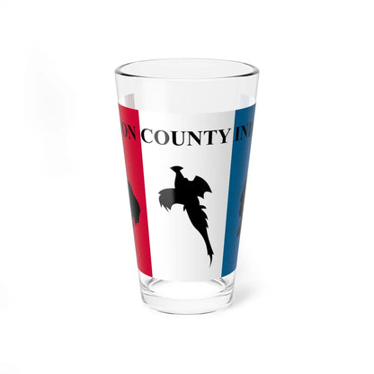 Flag of Benton County Indiana (India) Pint Glass 16oz 16oz - Go Mug Yourself