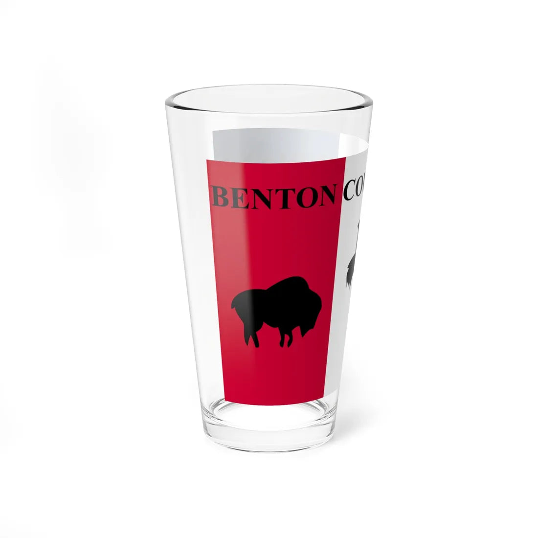 Flag of Benton County Indiana (India) Pint Glass 16oz - Go Mug Yourself