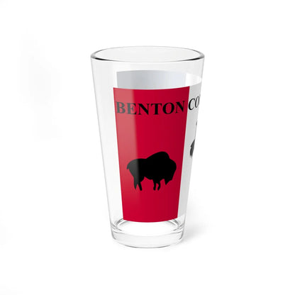 Flag of Benton County Indiana (India) Pint Glass 16oz - Go Mug Yourself
