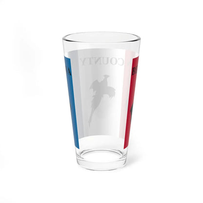 Flag of Benton County Indiana (India) Pint Glass 16oz - Go Mug Yourself