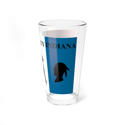 Flag of Benton County Indiana (India) Pint Glass 16oz - Go Mug Yourself