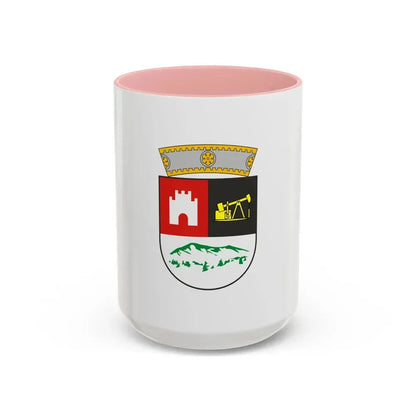 Flag of Berat Albania - Accent Coffee Mug 15oz Pink - Go Mug Yourself