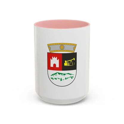 Flag of Berat Albania - Accent Coffee Mug 15oz Pink - Go Mug Yourself