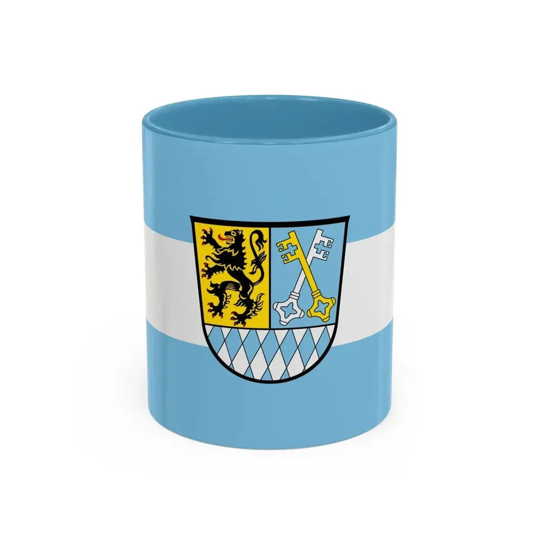 Flag of Berchtesgadener Land Germany - Accent Coffee Mug 11oz Light Blue - Go Mug Yourself