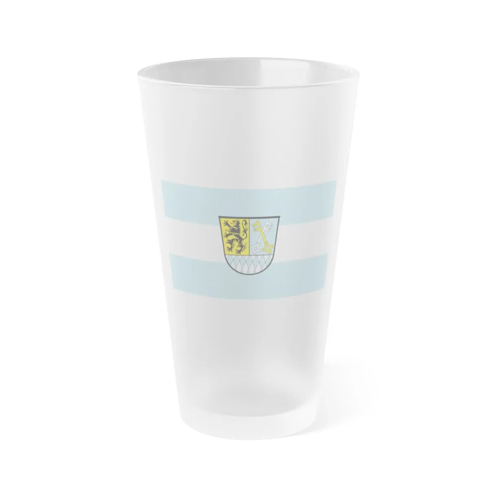 Flag of Berchtesgadener Land Germany - Frosted Pint Glass 16oz-16oz-Frosted-Go Mug Yourself