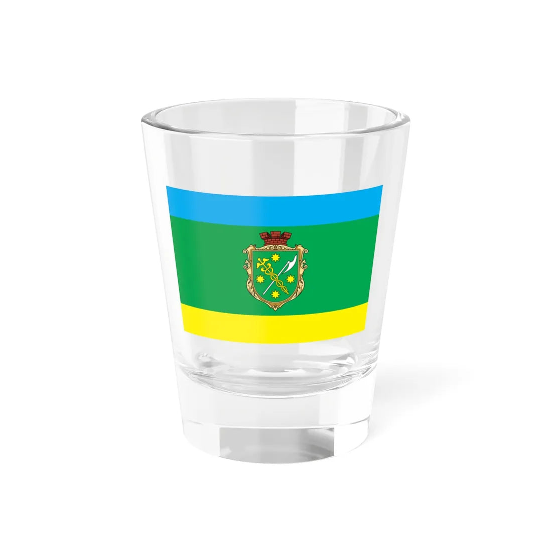 Flag of Berdychiv (Ukraine) Shot Glass 1.5oz 1.5oz - Go Mug Yourself