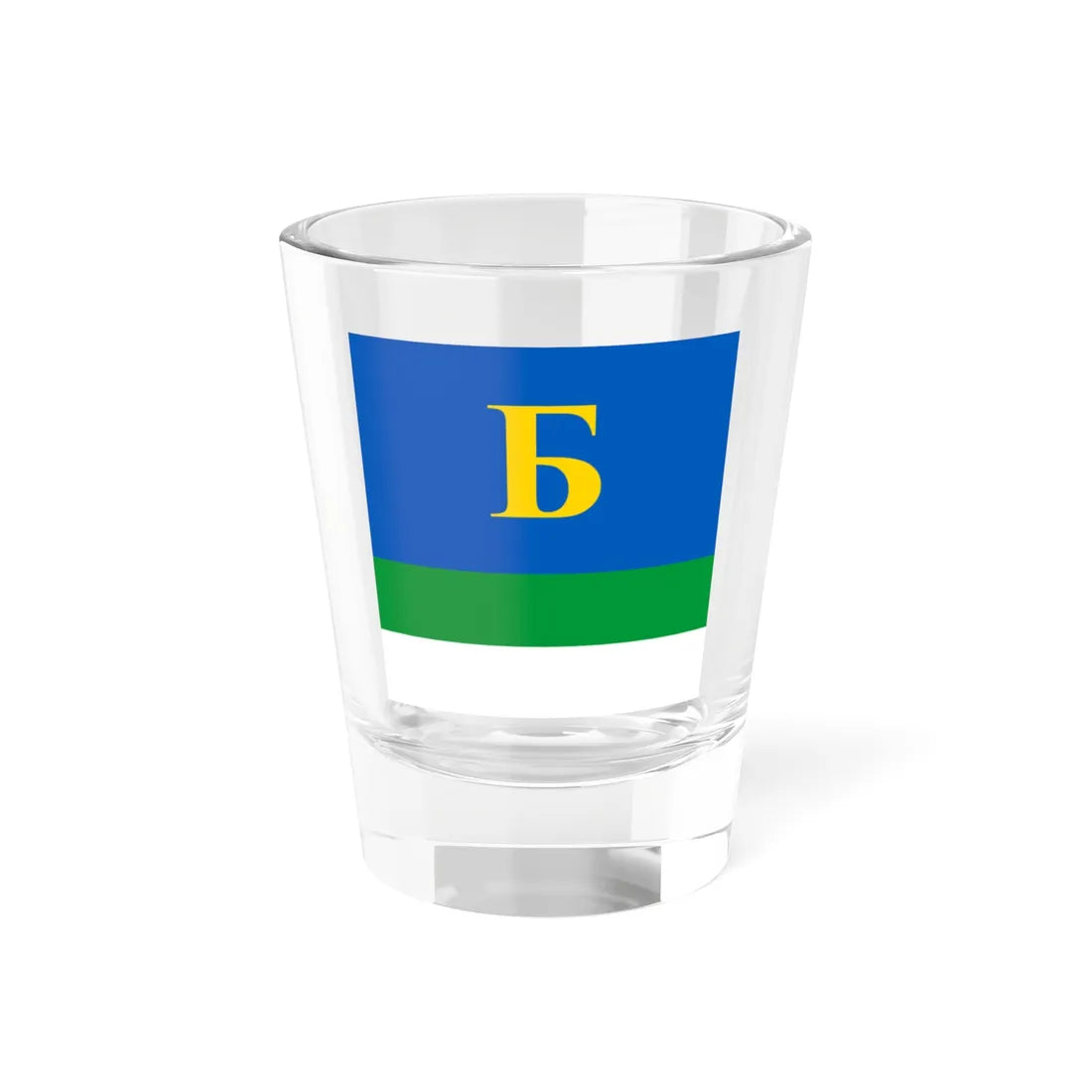 Flag of Berezyna (Ukraine) Shot Glass 1.5oz 1.5oz - Go Mug Yourself